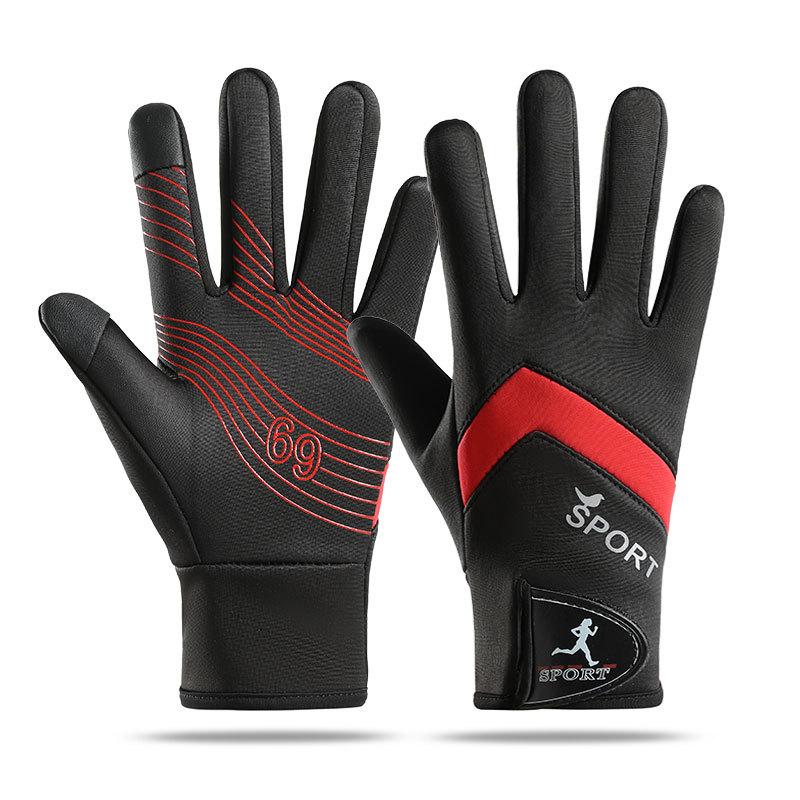 Cycling Gloves Autumn and Winter Motorcycle Riding Thickened Warm Outdoor Mountaineering Non-slip Touch Screen Men's and Women's Models