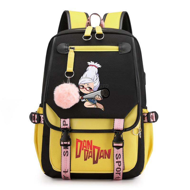 The New Dandadan Bold Party Surrounding Printing Trend Junior High School Students Large-capacity Leisure Schoolbag
