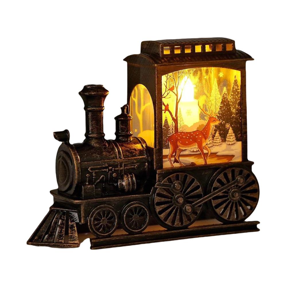 

Vintage Train Night Lamp LED Night Lights Christmas Lantern Battery Operated Night Light for Christmas Decoration
