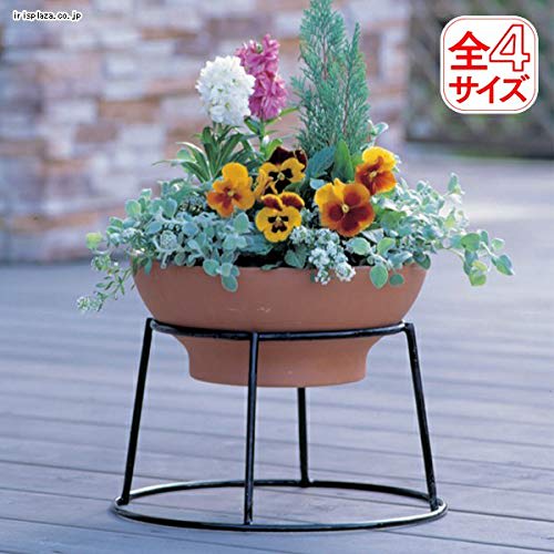 Iris Ohyama Planter Stand Ball Planter Stand Extra Thick 30 Black