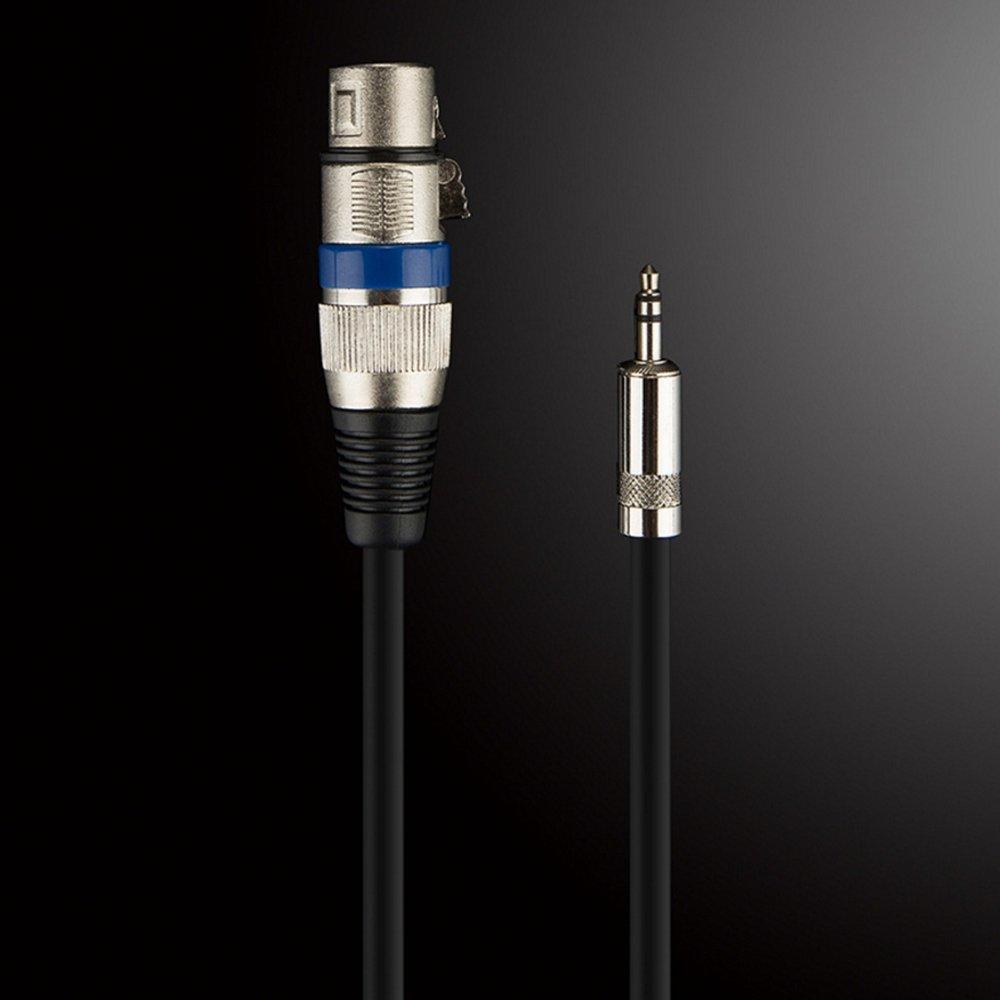 XLR Cable, Microphone Cable, Canon Conversion Cable, 3.5mm Stereo (Male) to XLR (Female) Headphone Audio Cable, XLR Connector 3-Pin Extension Cable