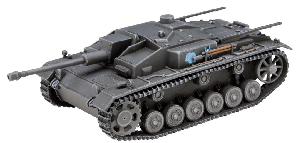 Platz Girls und Panzer the Movie StuG III F Hippo Team Scale Plastic Model Kit Stand Ausf. (Movie Version) 1/35 GP72-37 (Acrylic Included)