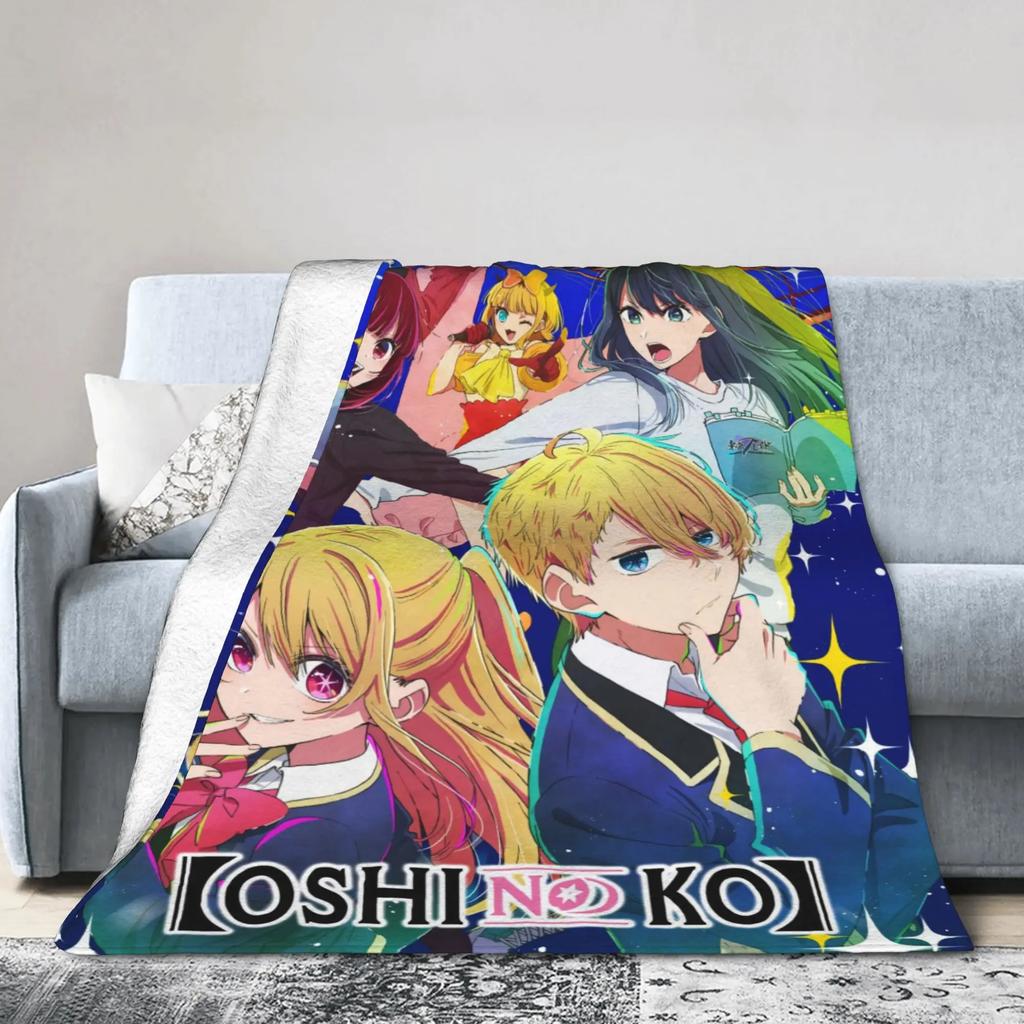 Oshi No Ko Anime Blanket Soft Quality Throw Blanket for Winter Warmth Perfect for Bed Sofa Outdoor Use Gift for Fans