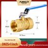 Emeike Brass Ball Valve - Copper, Internal Thread, Water Switch for Household (4-point, 6-point)