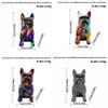Kawaii Painted Bulldog Statue Cartoon Colorful Dog Statue Graffiti French Bulldog Statue  Children