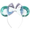 Trip Mickey Ears Headband For Girls Women Sequin Castle 5"Bow Hairband Festival Party Cosplay DIY Hair Accessories