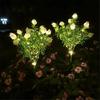 Realistic Solar Artificial Flower Light Gardenia Flower Waterproof Landscape Lamp  Landscape Decor