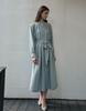 GIEMAR Round Neck Long Dress Green