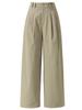 Auroral Style Khaki Green Ultra Anti-Wrinkle Women's Wide-Leg Pants - Soft, Comfortable, and Stylish for 2026 Spring/Summer.