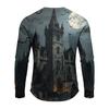 Men's Long Sleeve Shirt Loose Fit Casual Versatile Halloween Top