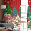 Julgodis Vinter Pepparkaka Gardiner För Vardagsrum Sovrum Heminredning Fönster Voile Tyllgardin Draperier