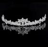 Crystal Stones Silver Color Rhinestone Bridal Wedding Sets Necklace Earrings Tiara Jewelry Set for Women Gift
