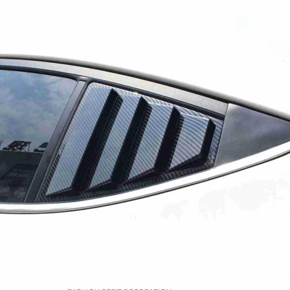 För Hyundai Elantra 2017-2019 Bil Bakre Lamell Fönster Sido Lucka Skydd Trim Klistermärke Ventil Scoop ABS Kolfiber Tillbehör