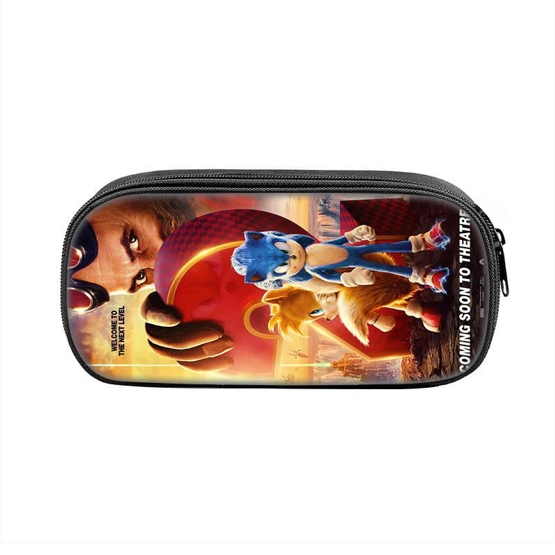 Sonic The Hedgehog Pencil Case With Nylon Material For School Students And Collectors