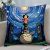 New T-TotoroS Kawaii Pillow Case Short Plush Sofa Decorative Gift Home Double-sided Printing Cushion