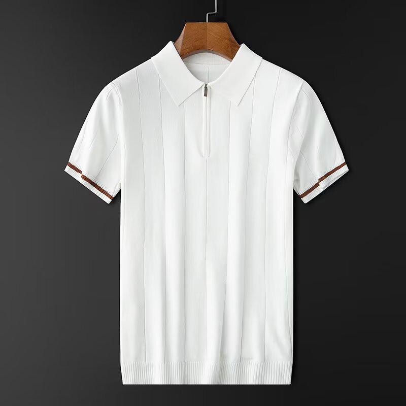 Men's Trendy Slim Fit Lapel Polo - Short-Sleeved Korean Style 2023 Summer T-Shirt