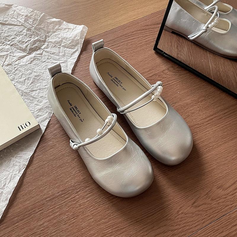 Fashion with skirt temperament single shoes women's summer models new models not tired feet small leather shoes