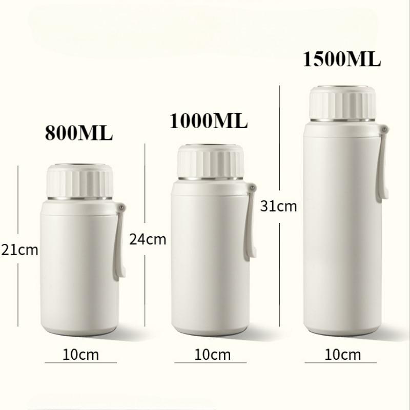 Stainless Steel Vacuum Flasks for Hot and Cold Drink Insulated Water Bottles Outdoor Portable 1.5L Large Capacity Coffee Thermos