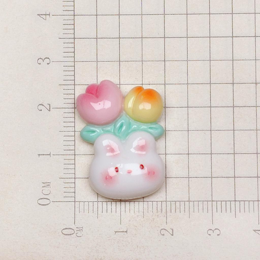 100 Kawaii Cartoon Flower Potted Cactus Cabochon Resin for Jewelry Making DIY Earrings Pendants Accessories Dollhouse Craft Deco