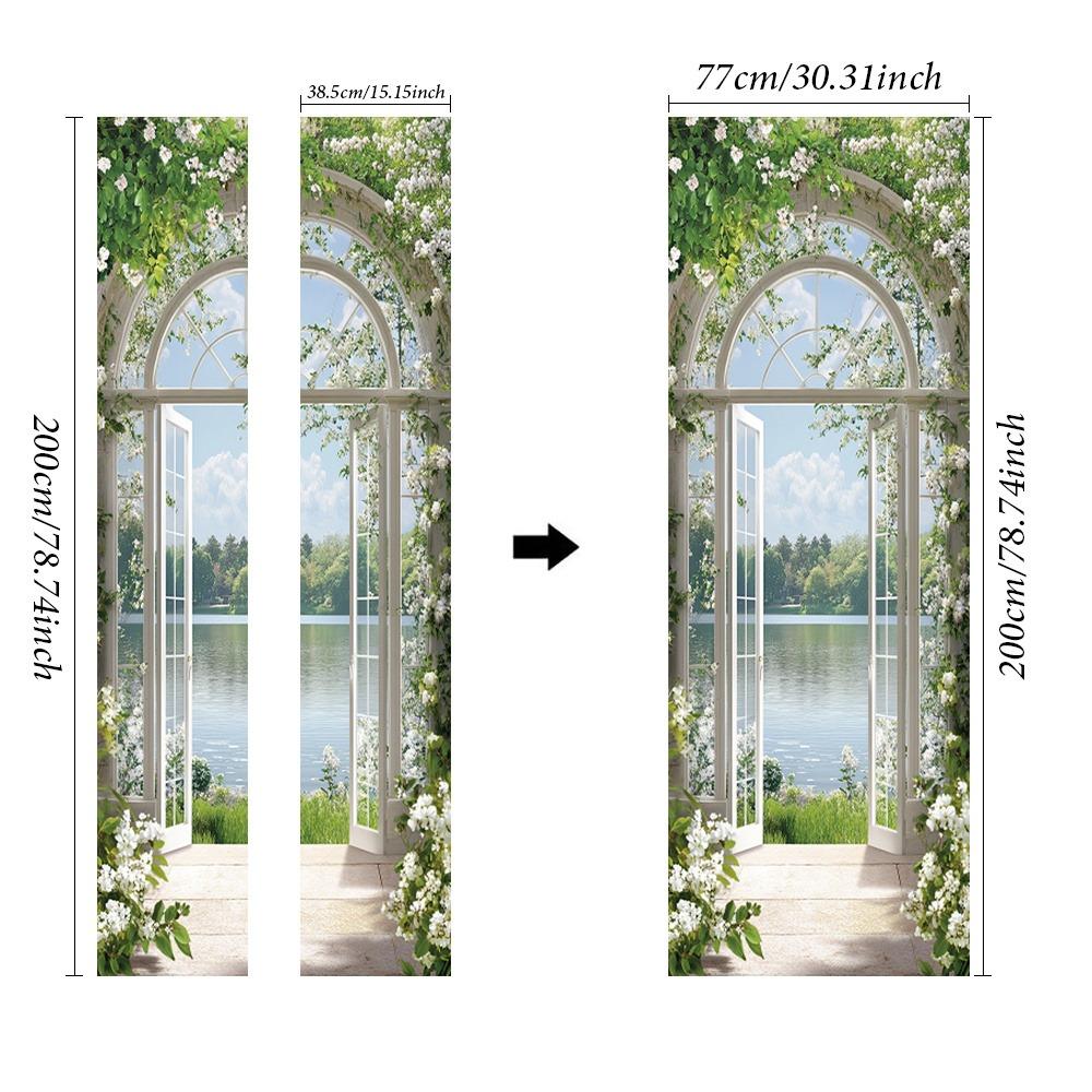 Vibrant Sunlight and Floral Self-Adhesive Wall Stickers - Living Room, Bedroom, and Office Decor Options | Modern Abstract Art Murals