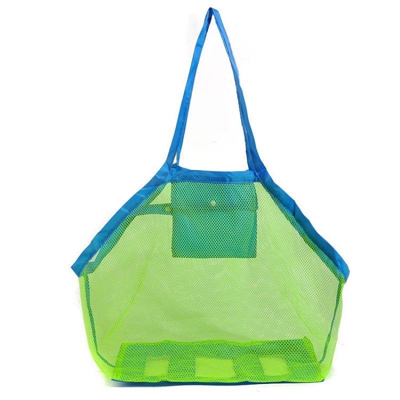 Portable Foldable Mesh Beach Bag for Kids' Sand Toys