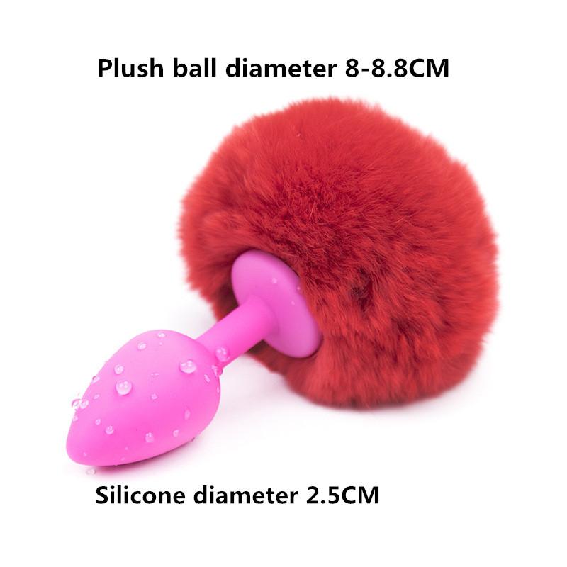 Silica Gel Anal Plug Fox Tail Anal Leker Erotisk Anus Toy Butt Plug Sexleketøy for kvinner og menn Sexy Butt Plug Voksen