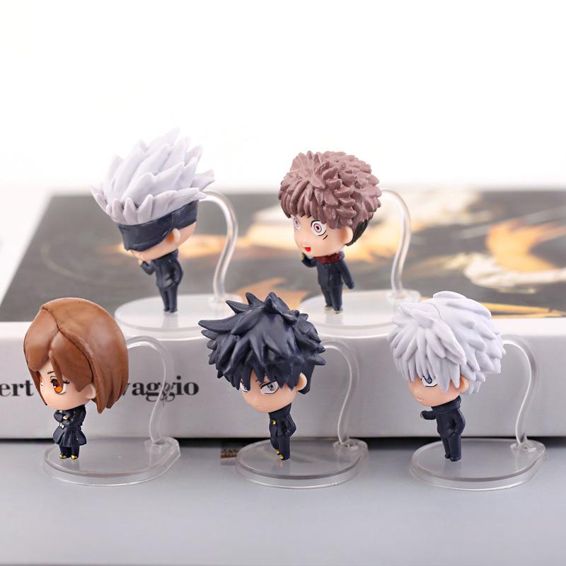 5/8pcs Anime Jujutsu Kaisen Figure 5-6.5cm Itadori Yuji  Action Figure Model PVC Doll Toy Collection Desktop Accessories Gift