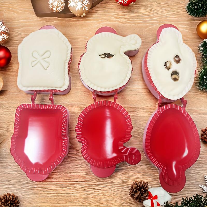 3pcs Christmas Hand Pie Molds Santa Claus Christmas Gift Christmas Hazelnut