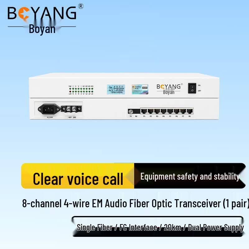 Boyang 8-Channel Audio Optical Transceiver
