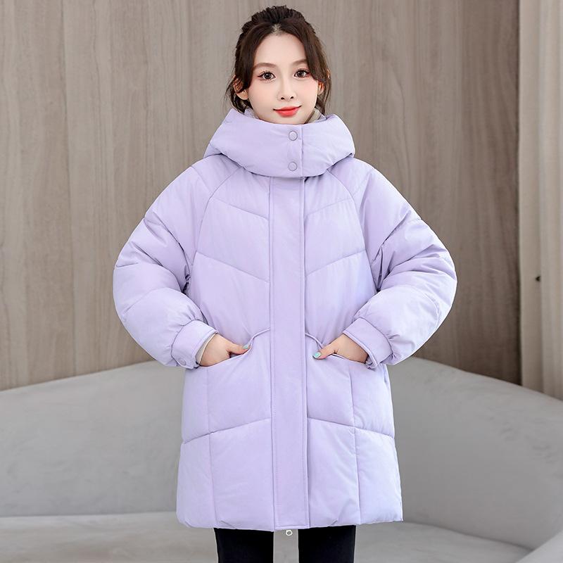 Winter New Style Hooded Versatile Cotton Coat Loose Cotton Coat Modern Style Mid-length Warm Cotton Jacket Women's Coat