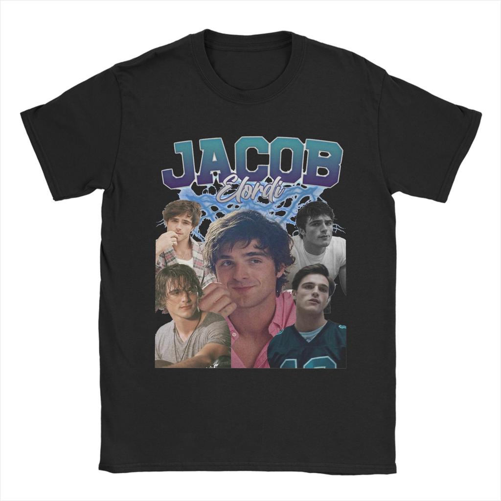 Unisex TShirts Jacob Elordi Y2K Vintage Funny Cotton Tee Shirt Short Sleeve T Shirts Round Neck Clothes Printing