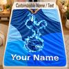 Flannel BlanketTottenham Hotspur FC Custom Name Text Personalized Soft Warm Throw Blanket Home Decor Gift