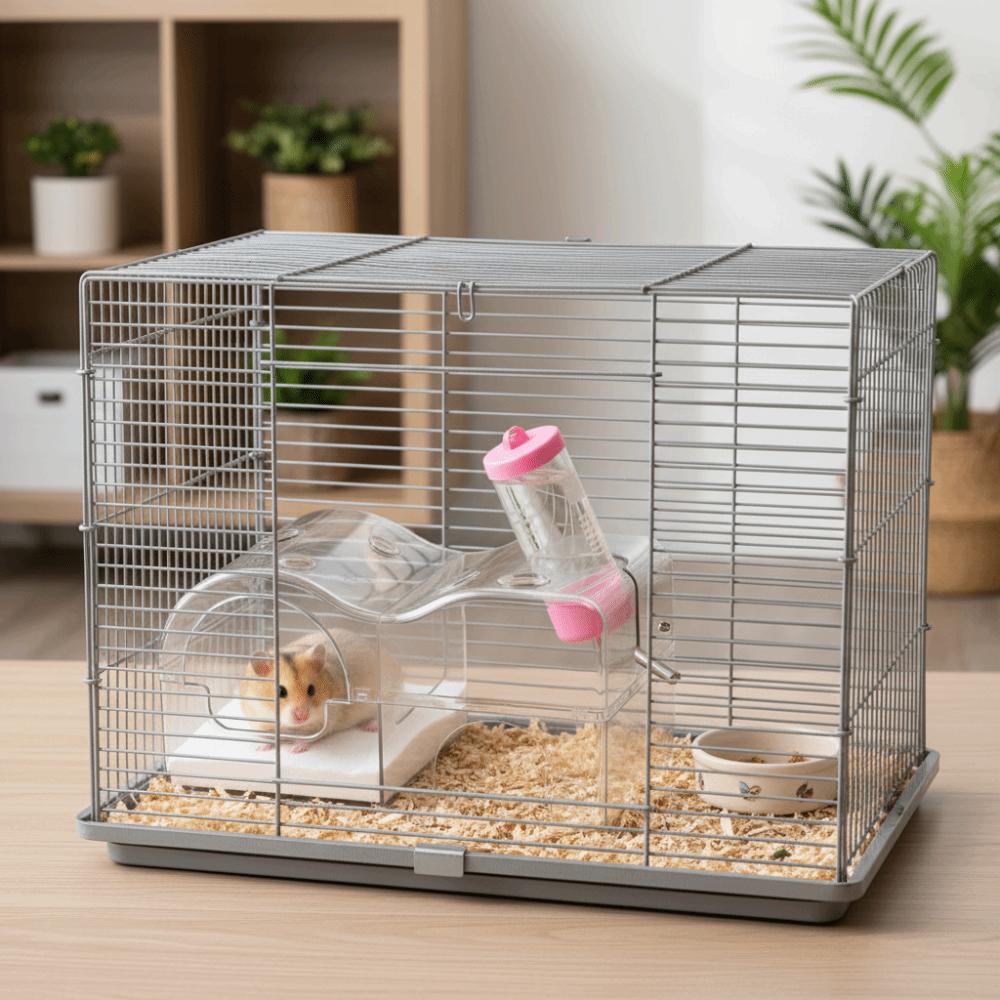 3 In 1 Hamster Hideout Acrylic Sand Bath Box Tunnel System Small Pet House Sand Bathing