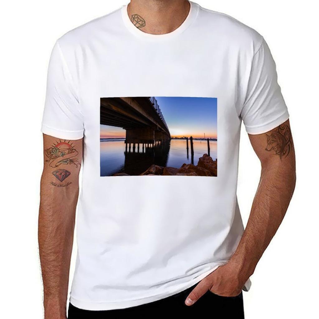 Forster Bridge At Sunset Tshirt Casual Pattern Print Tee Shirt