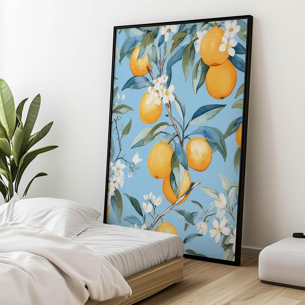 Kwitnące Pomarańcze Kwitnące Pomarańcze, 30X40 Cm, Bez Ramy, Płótno Premium Na Blejtramie