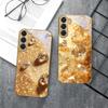 Diamants or brilliant Pour Samsung Galaxy S20 FE S21 S22 S23 Plus S24 Ultra S25Ultra S21+ S9+ S22Plus Coque de téléphone en verre doré