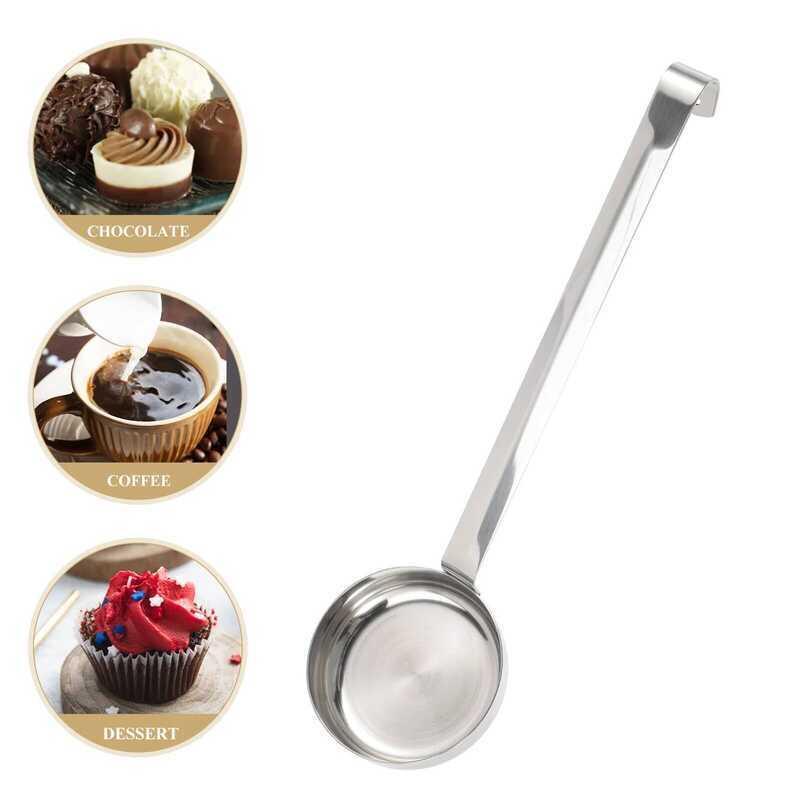 Stainless Steel Pizza Sauce Spoon Baking Scoop Soup Tomato Cups With Long Handle Kitchen Ladle For Serving Spread Cream Tool