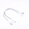 Przedłużacz USB z lampką LED i wentylatorem Zasilacz Adapter Kabel męski na żeński Elastyczny przewód w metalowym oplocie Do lampki biurkowej Lampki nocnej