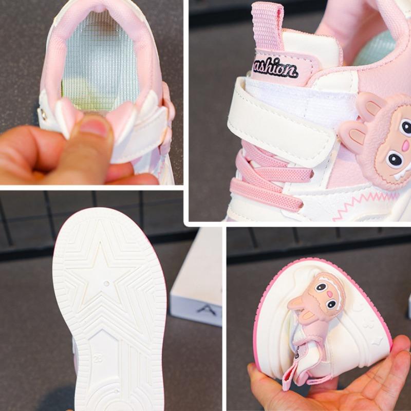 Dziewczęce białe sneakersy z niską cholewką Buty sportowe dla małych dziewczynek Modne i wszechstronne sneakersy