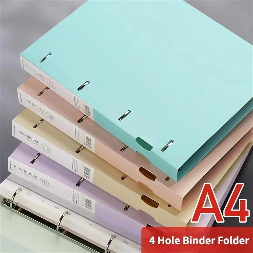 4 Hole Binder Folders 4 Rings Binder File Folders Display Book Practical Document Folder for Efficient Paper Storage