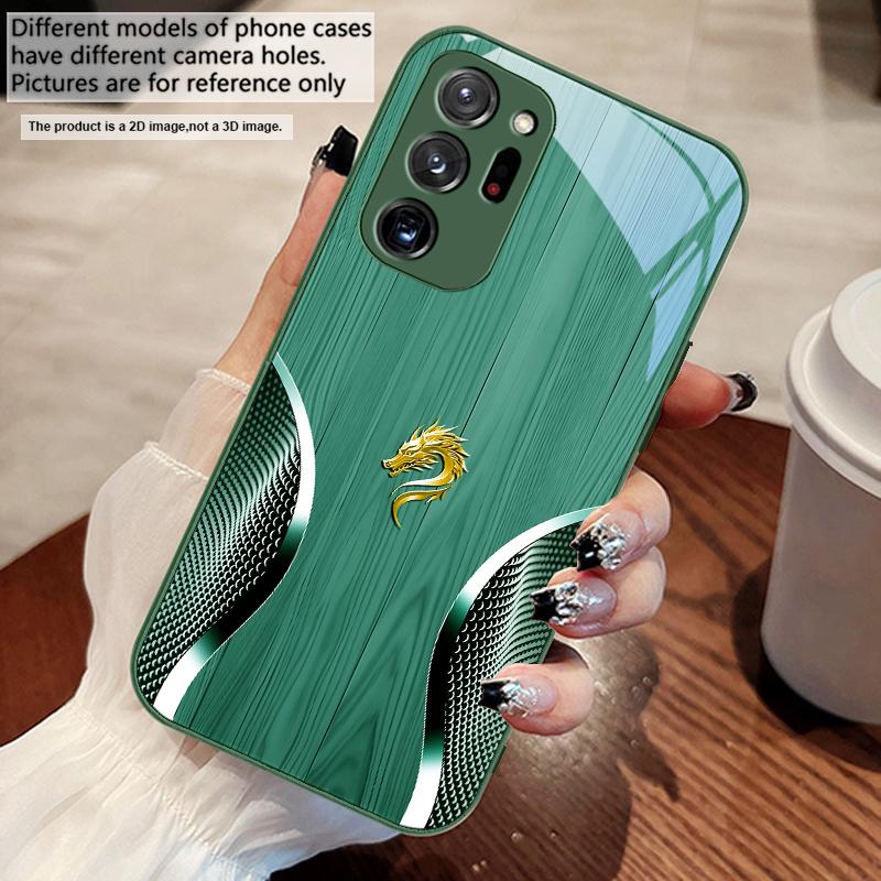 Guld Dragehoved Til Samsung M 02 12 Note 8 9 10 20 A 01 A02 A03 Core 04 A05 06 10 12 13 14 15 A16 glas Ultra telefoncover