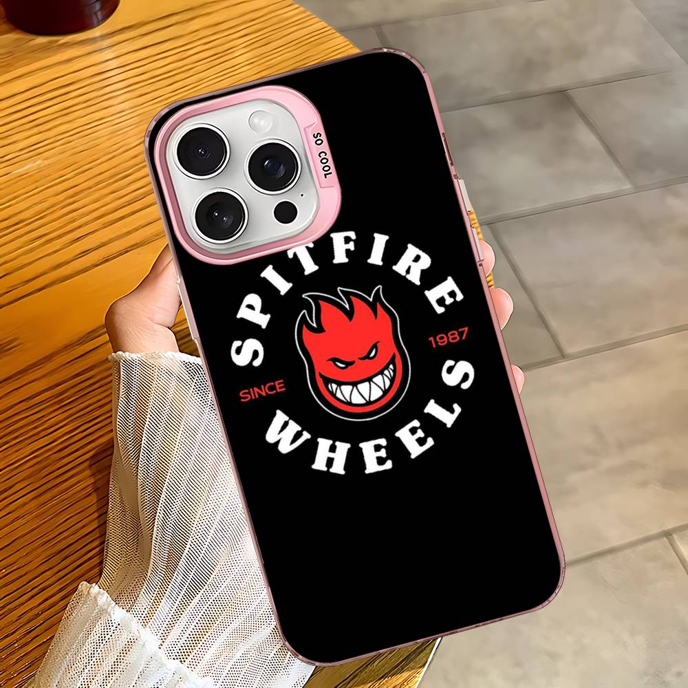 S-Spit F-Fires Logo Phone Case For iPhone 16 15 14 13 12 11 Pro Max 17 Plus Colorful Cover