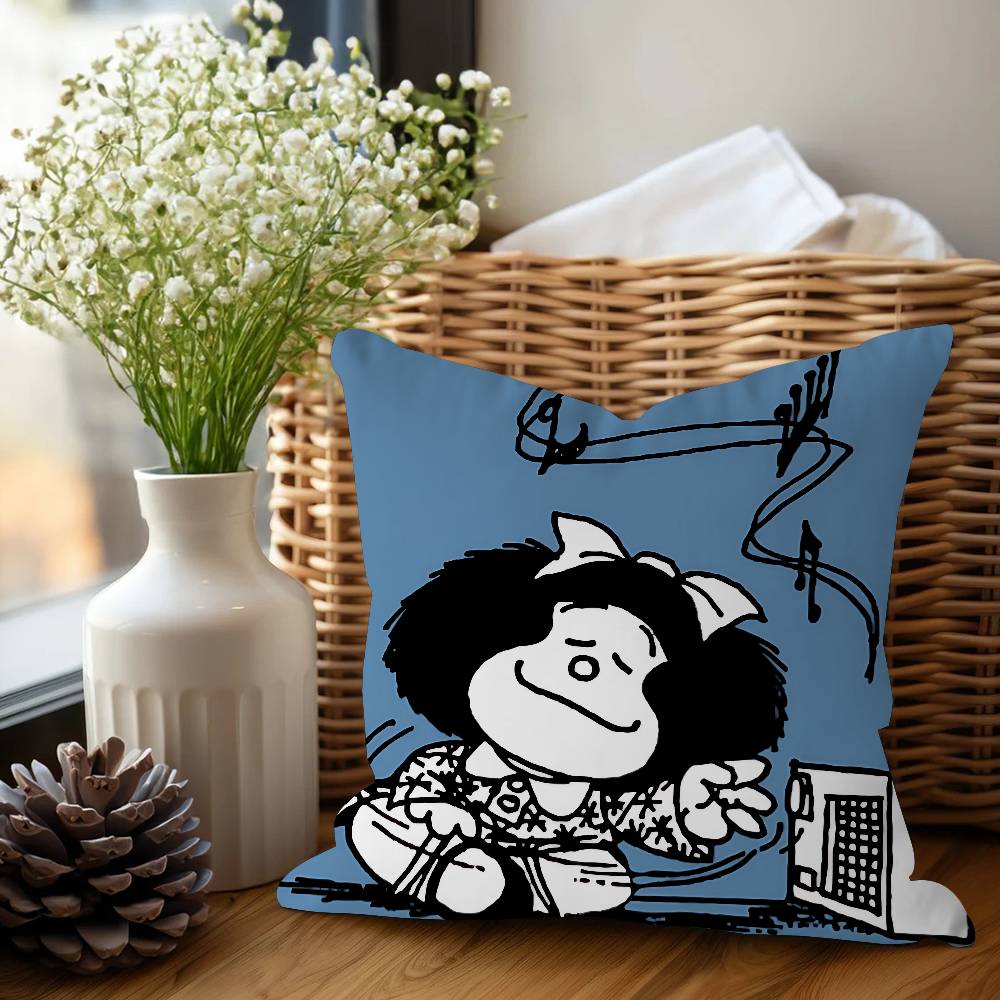 

Mafalda Personalized Picture Text Home Decorative Pillows Household Gifts 45x45cm 12x12Inch