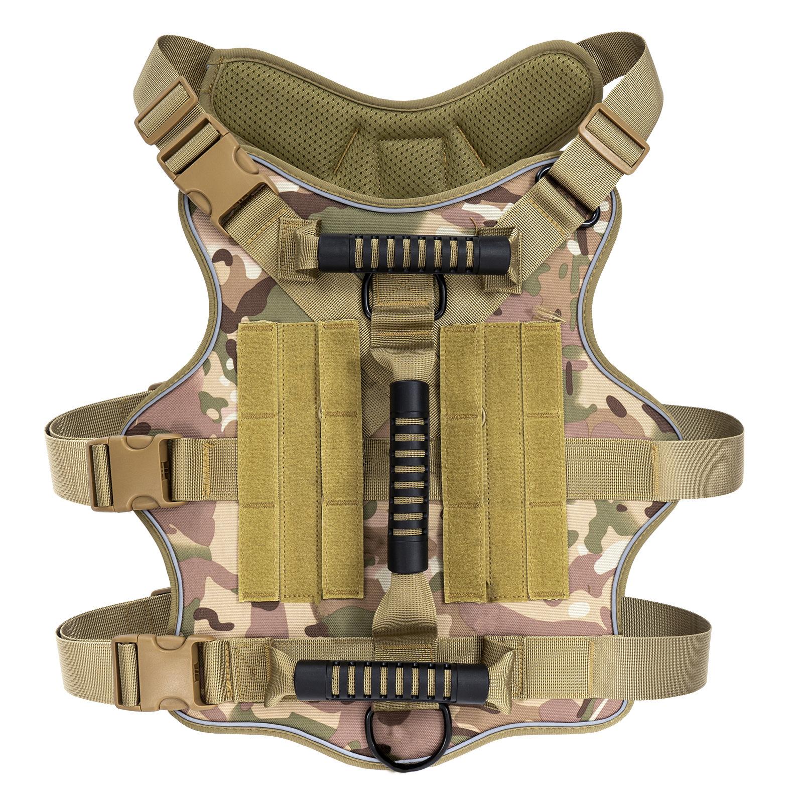 

New Tactical Military Vest Pet German Shepherd Golden Retriever Tactical Training Dog Harness for Large Dogs Dog Accessories M 15-30KG