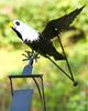 Repelente de Pájaros Águila Hierro de Simulación Veleta Giratoria Decoración Adorno para Patio Parque