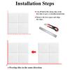 3pcs 3D Glossy Square Tile Decals Self Adhesive Wall Tile Sticker Heat-prroof Vinyl Wallpaper for Home DIY Decoration