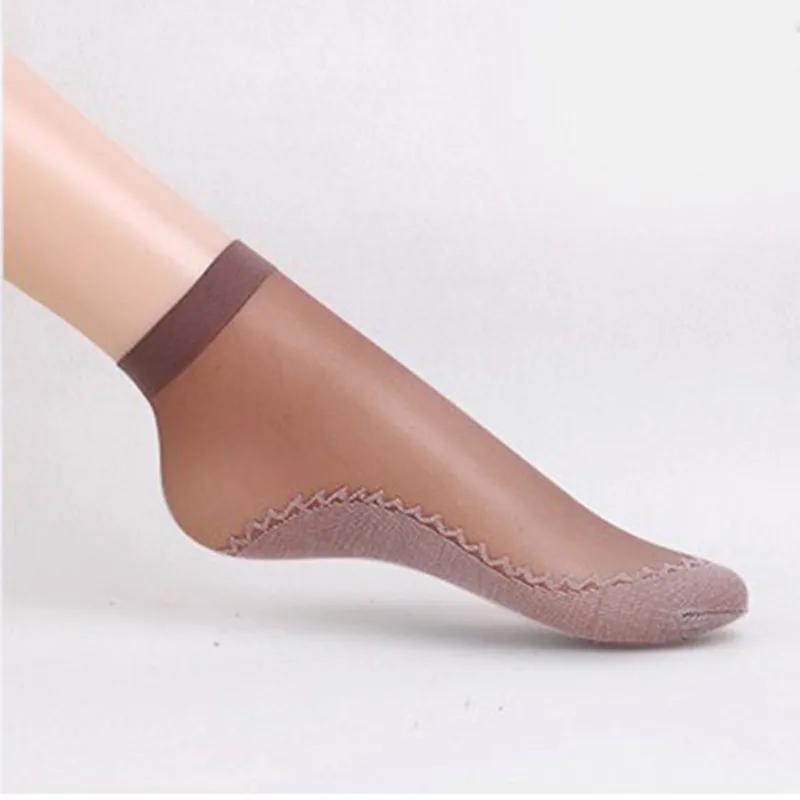 Hot Sale! 10 Pairs/Lot High Quality Women Velvet Socks Female Socks Spring Antumn Thin Silk Transparent Ankle Women's Socks Set