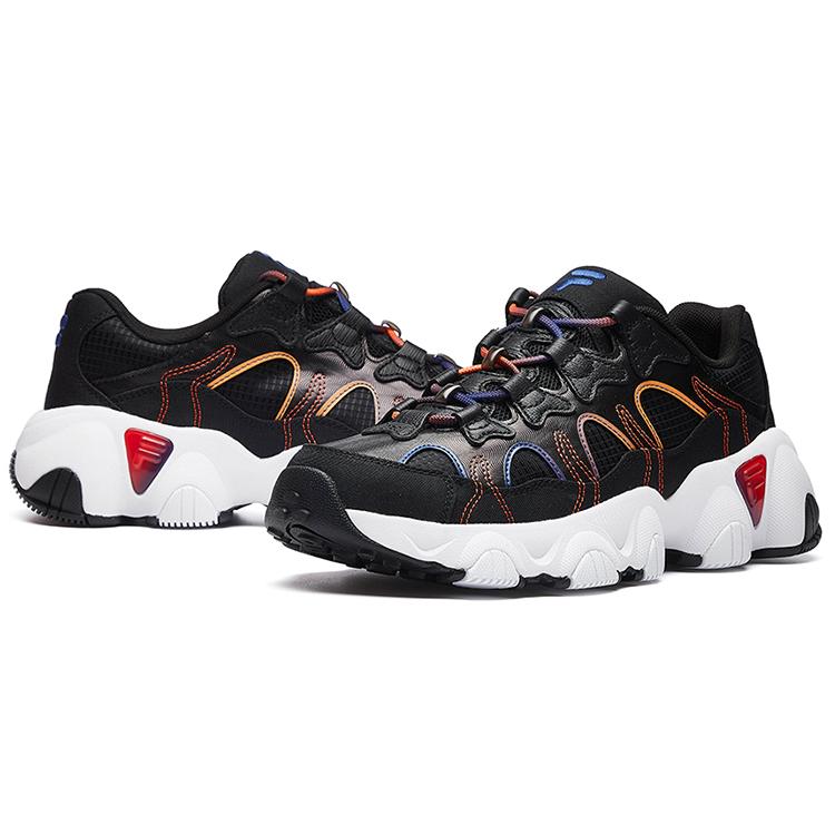 New FILA Jagger Retro Running Shoes Black/Orange F12M031402FBO