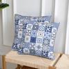 Piastrella Portoghese Blu Portogallo Azulejo Fiore 2 Pezzi Federa Quadrata Copricuscino Cuscino Cuscino da Divano Per Casa Camera da Letto