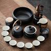 Zen style Kung Fu tea set Household ceramic teapot Teacup tea tray tea set A complete set of high temperature resistance, gifts